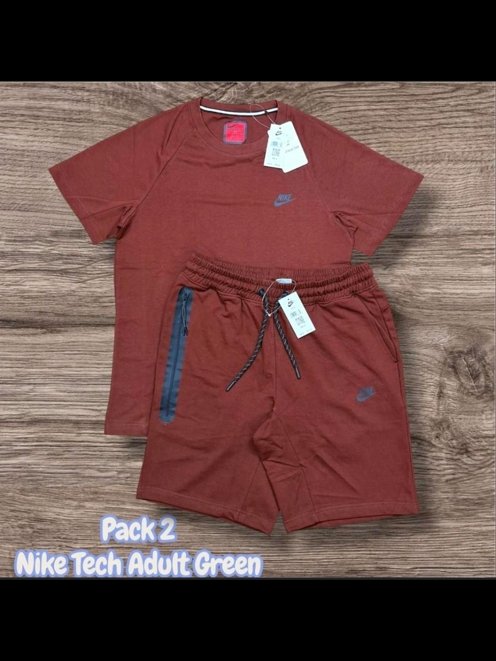Nike Men's Short Sleeve Tee & Shorts Set - Rust